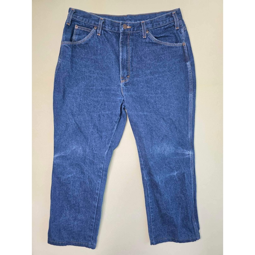 Dickies Denim Jeans Men's 30x36 Dark Wash Straight Leg Blue Workwear Vintage
